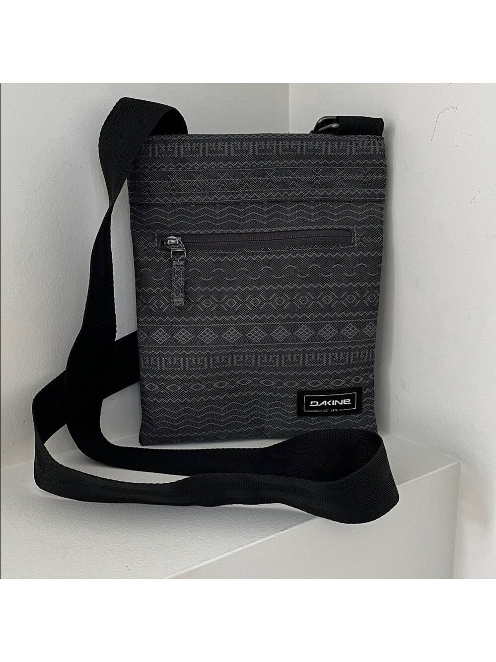DAKINE Jive Travel Bag Cross Body Grey Neutral Geometric Adjustable Strap